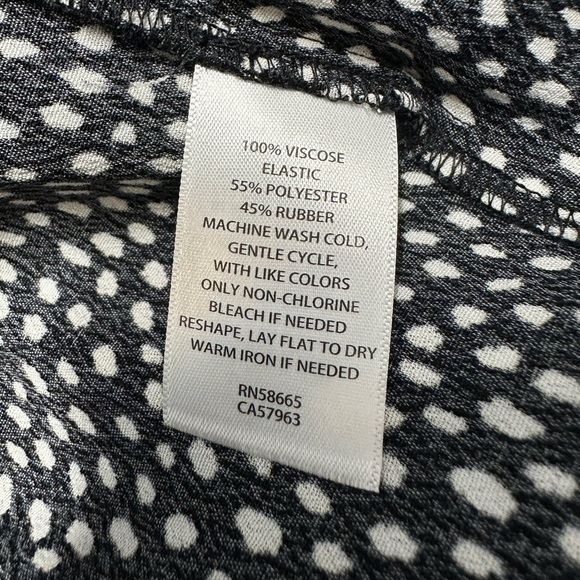 OPEN EDIT  Black Brush Dot Dress Sz S - Picture 12 of 14